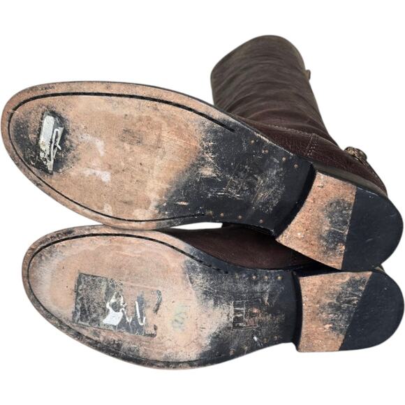 Frye Melissa Back Zip Button Boots‎ Dark Brown Size 6B - Picture 11 of 15